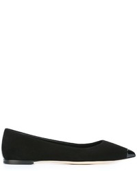 Ballerines en cuir noires Giuseppe Zanotti Design