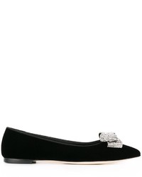 Ballerines en cuir noires Giuseppe Zanotti Design