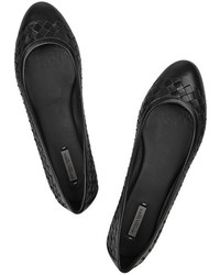 Ballerines en cuir noires Bottega Veneta