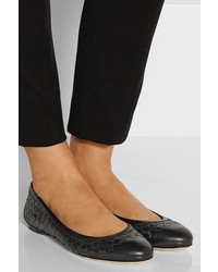 Ballerines en cuir noires Bottega Veneta