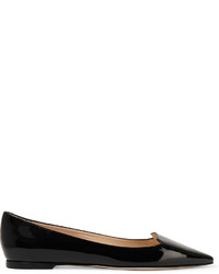 Ballerines en cuir noires Jimmy Choo