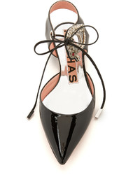 Ballerines en cuir noires Rochas