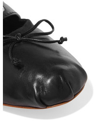 Ballerines en cuir noires Miu Miu