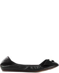 Ballerines en cuir noires Lanvin