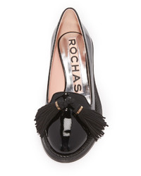 Ballerines en cuir noires Rochas