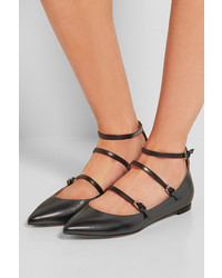 Ballerines en cuir noires Gianvito Rossi