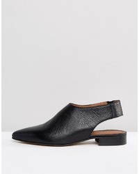 Ballerines en cuir noires Asos