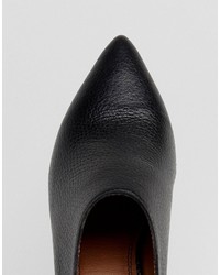 Ballerines en cuir noires Asos