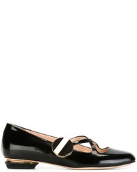 Ballerines en cuir noires Nicholas Kirkwood