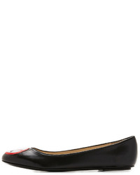 Ballerines en cuir noires Moschino