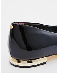 Ballerines en cuir noires Ted Baker