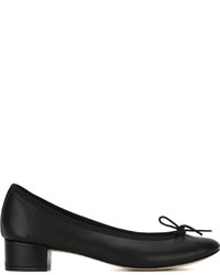 Ballerines en cuir noires Repetto