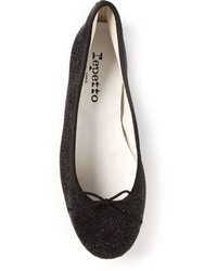 Ballerines en cuir noires Repetto