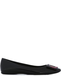 Ballerines en cuir noires Roger Vivier