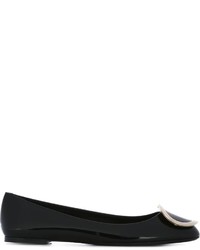 Ballerines en cuir noires Roger Vivier