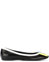 Ballerines en cuir noires Roger Vivier