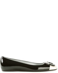 Ballerines en cuir noires Roger Vivier