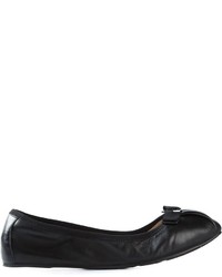 Ballerines en cuir noires Salvatore Ferragamo