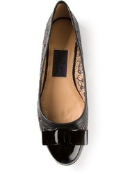 Ballerines en cuir noires Salvatore Ferragamo