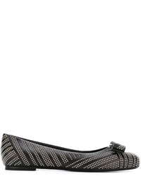 Ballerines en cuir noires Salvatore Ferragamo