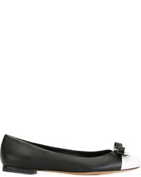 Ballerines en cuir noires Salvatore Ferragamo