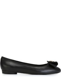 Ballerines en cuir noires Salvatore Ferragamo