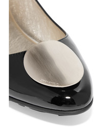 Ballerines en cuir noires Jimmy Choo