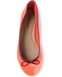 Ballerines en cuir orange Anna Baiguera