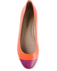 Ballerines en cuir orange Anna Baiguera