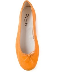 Ballerines en cuir orange Repetto