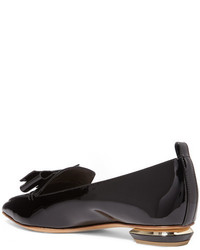 Ballerines en cuir ornées noires Nicholas Kirkwood