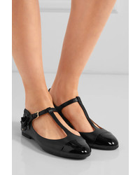 Ballerines en cuir ornées noires Tory Burch