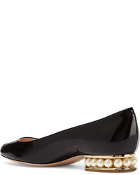 Ballerines en cuir ornées noires Nicholas Kirkwood