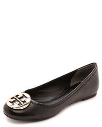 Ballerines en cuir ornées noires Tory Burch