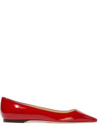 Ballerines en cuir rouges Jimmy Choo