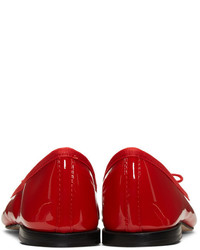 Ballerines en cuir rouges Repetto