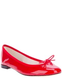 Ballerines en cuir rouges Repetto