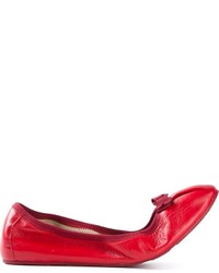 Ballerines en cuir rouges Salvatore Ferragamo