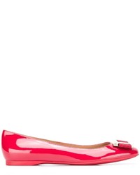 Ballerines en cuir rouges Salvatore Ferragamo