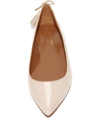 Ballerines en cuir tabac Aquazzura