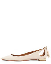 Ballerines en cuir tabac Aquazzura