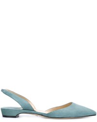 Ballerines en daim bleu clair Paul Andrew