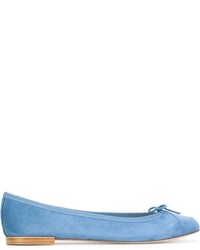 Ballerines en daim bleu clair Repetto