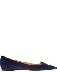 Ballerines en daim bleu marine Jimmy Choo