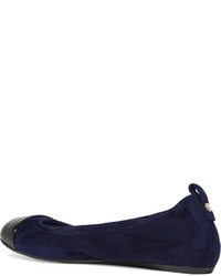 Ballerines en daim bleu marine Lanvin