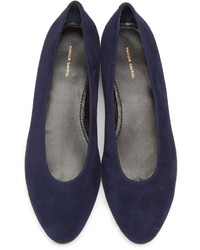 Ballerines en daim bleu marine Mansur Gavriel