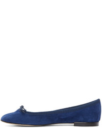 Ballerines en daim bleu marine Repetto