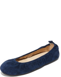 Ballerines en daim bleu marine Yosi Samra