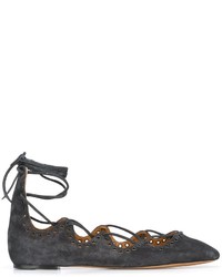 Ballerines en daim gris foncé Etoile Isabel Marant