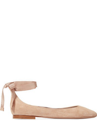 Ballerines en daim marron clair AERIN